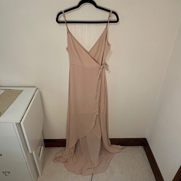 Show Me Your Mumu Dusty Rose Pink Long Maxi Bridesmaid Wedding Dress SZ Large - Picture 5 of 9